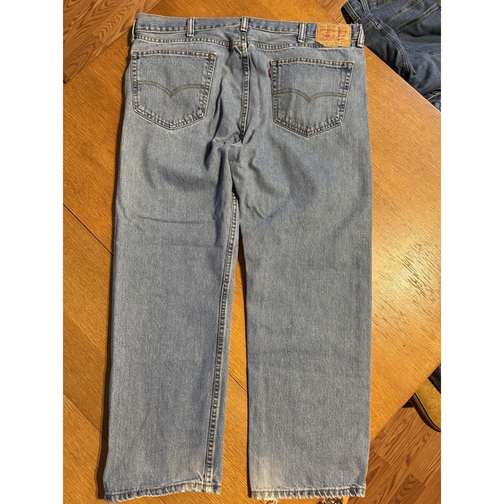Levi's 505 Jeans Mens 40x29 Blue Denim Straight Regular‎ Grunge Retro American - Picture 9 of 12